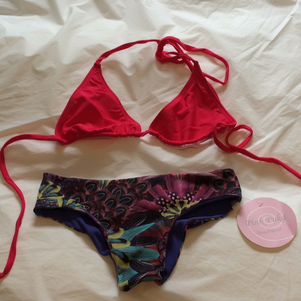 Pink Puka designer bikini from San Jose Costa Rica